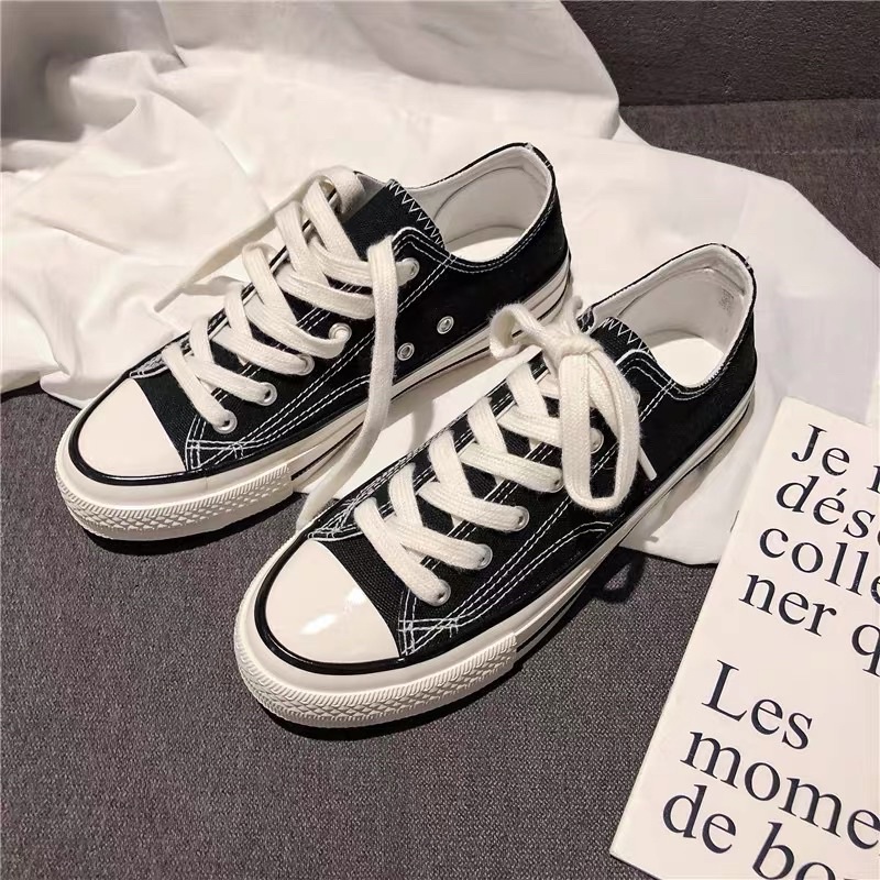 Giày Thể Thao Nam Nữ - Giày Converse CV 1970s Cổ Thấp Đen Thời Trang Học Sinh Đi Học Giá Rẻ
