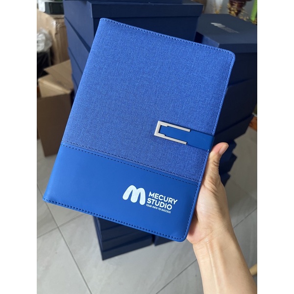 Sổ Hộp Cao Cấp Còng 6 lỗ A5- Khắc Tên,Logo Theo Yêu Cầu