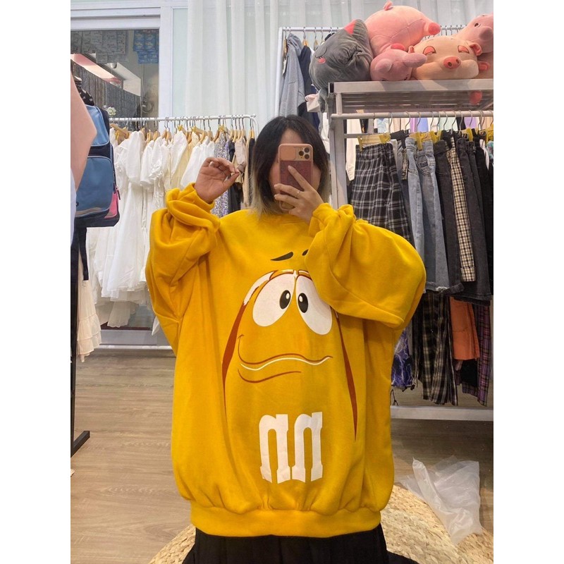 ❤️❤️❤️- Áo nỉ viên kẹo chữ M HSU1 -Vải xịn ^