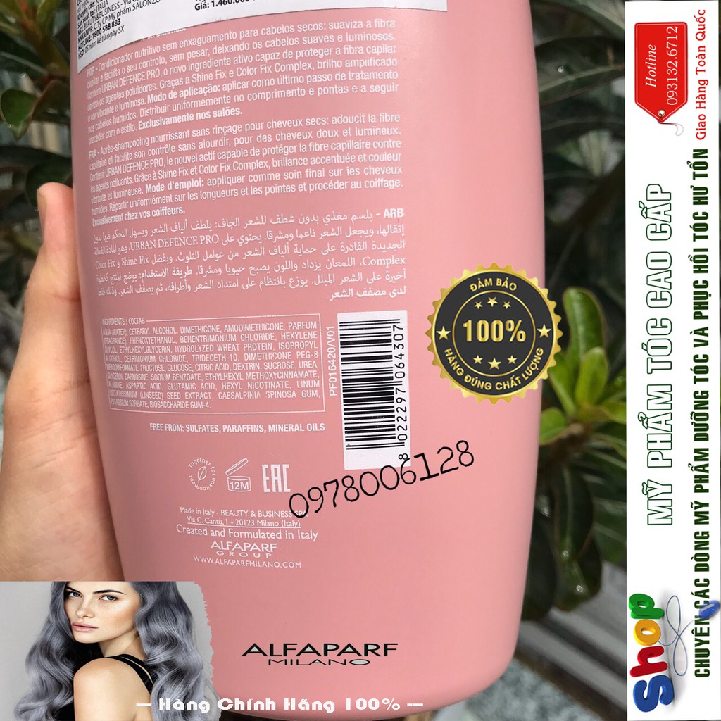 Kem xả khô Moisture phục hồi tóc khô xơ hư tổn Semi Dilino Nutritive Leave-In Conditioner Alfaparf 1000ml HÀNG CHÍNH HÃN