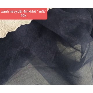 Vải von lưới xanh navy , dài 4m×khổ 1m5