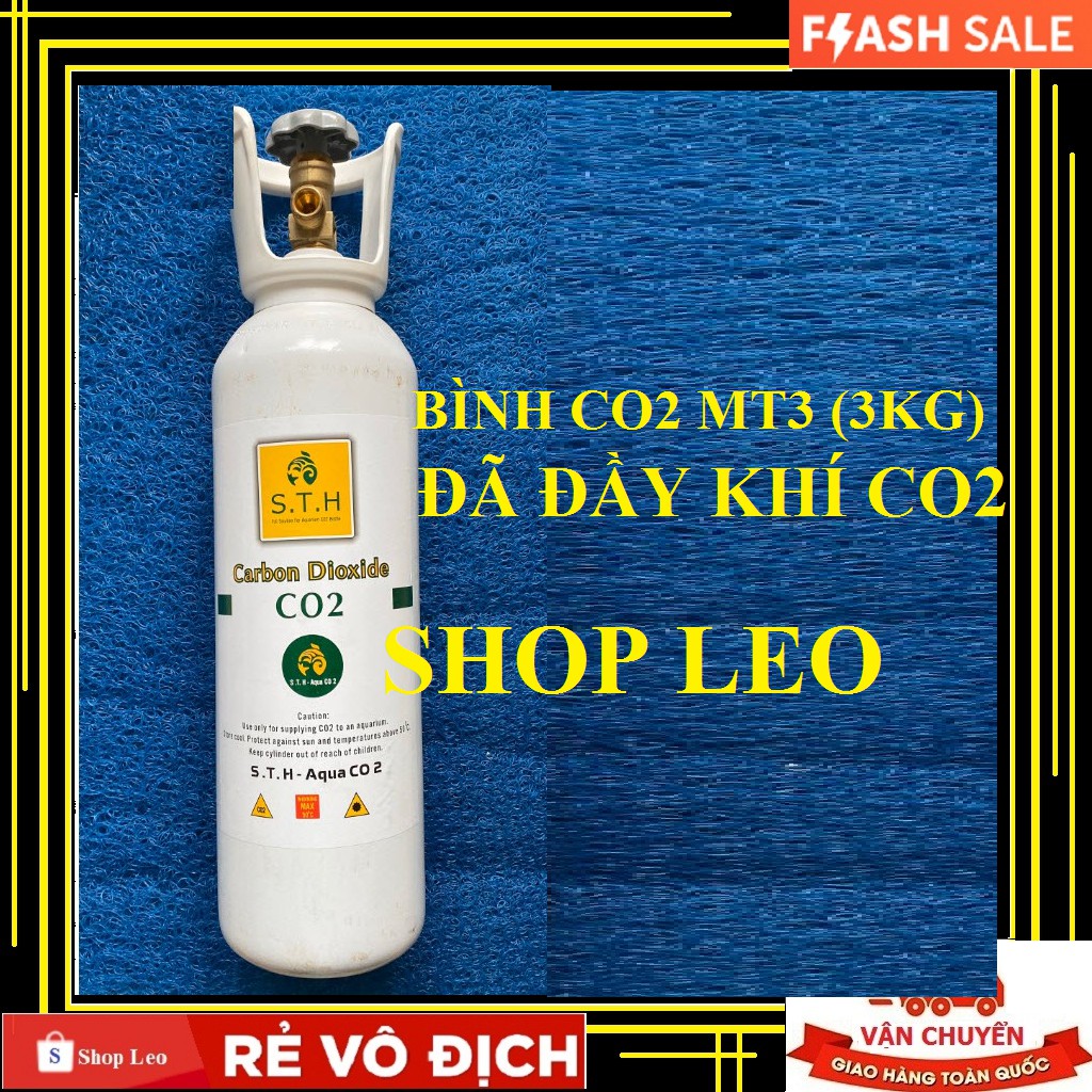 Bình Co2  Full Bộ Van Điện, Van cơ- Trọn bộ bình CO2 MT3  - phụ kiện thủy sinh - shopleo