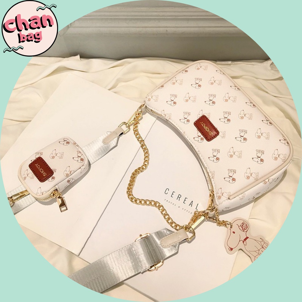 Set Túi Ví 2 Món Bao Gồm 1 Túi Xách Nữ Đeo Chéo Vai Kèm 1 Ví Mini Đựng Tiền Nhỏ Gọn