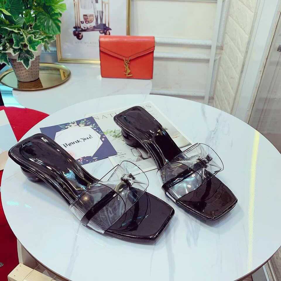 Guốc nữ gót tròn nơ trong xuất cao 5p - mã 748