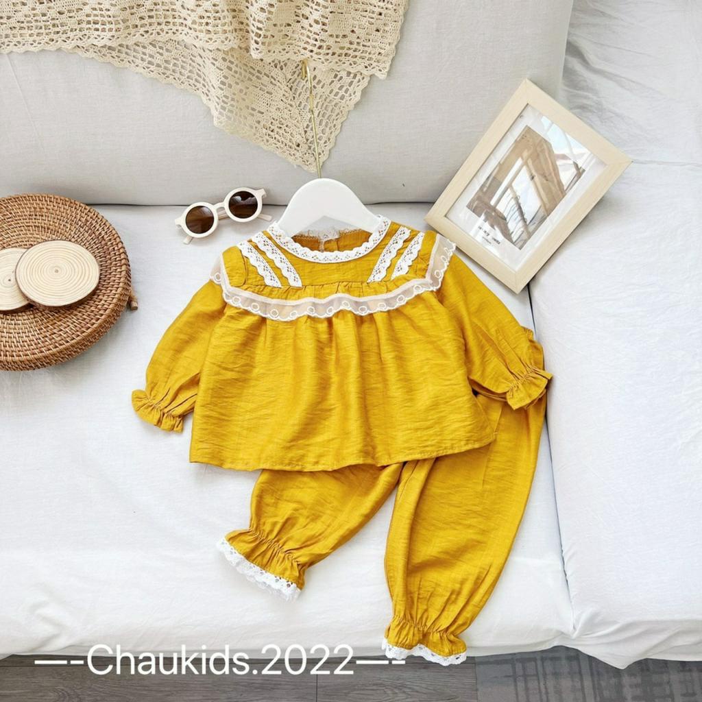 Bộ pizama thô mềm cho bé gái