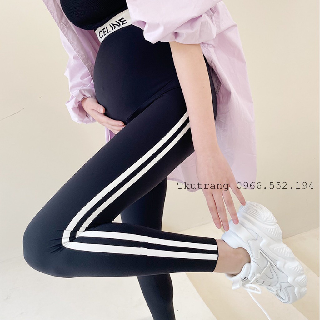 Quần legging bầu chất đẹp uni Hàn đẹp☘KO phải chất cotton CO GIÃN 4 CHIỀU, KO BAI - KO X