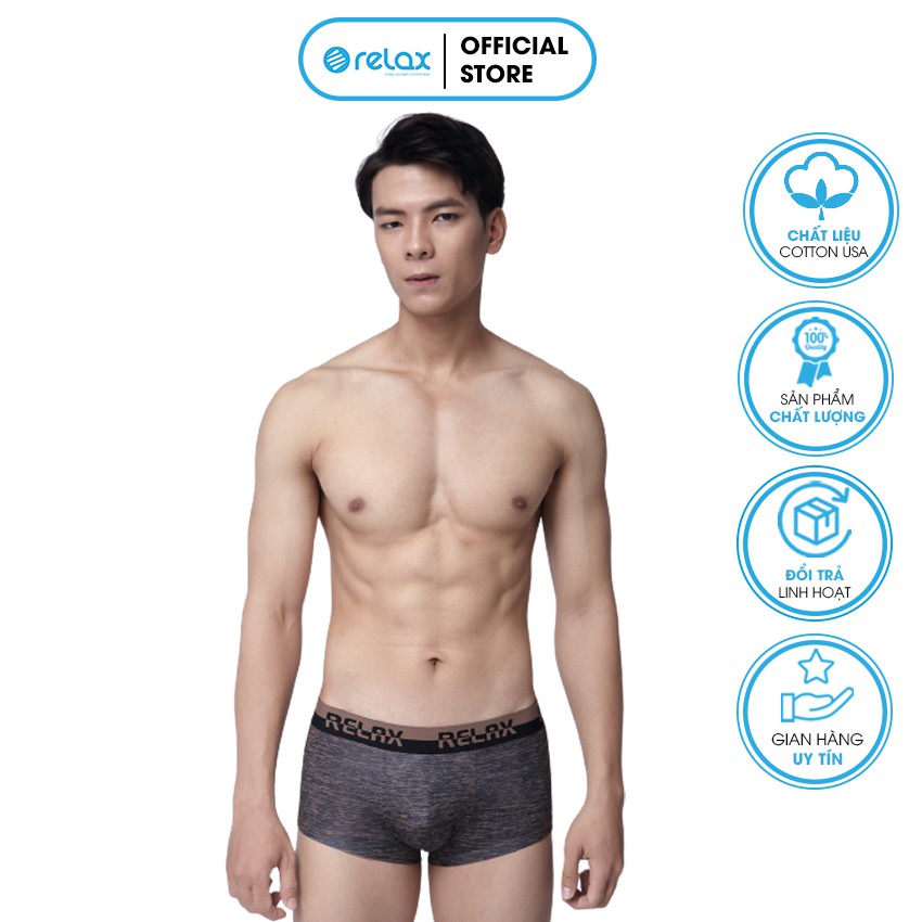 Quần lót nam boxer RLTK056 quần sịp nam thoáng mát mềm mại cao cấp, co giãn tốt, ôm gọn - RELAX FAMILY