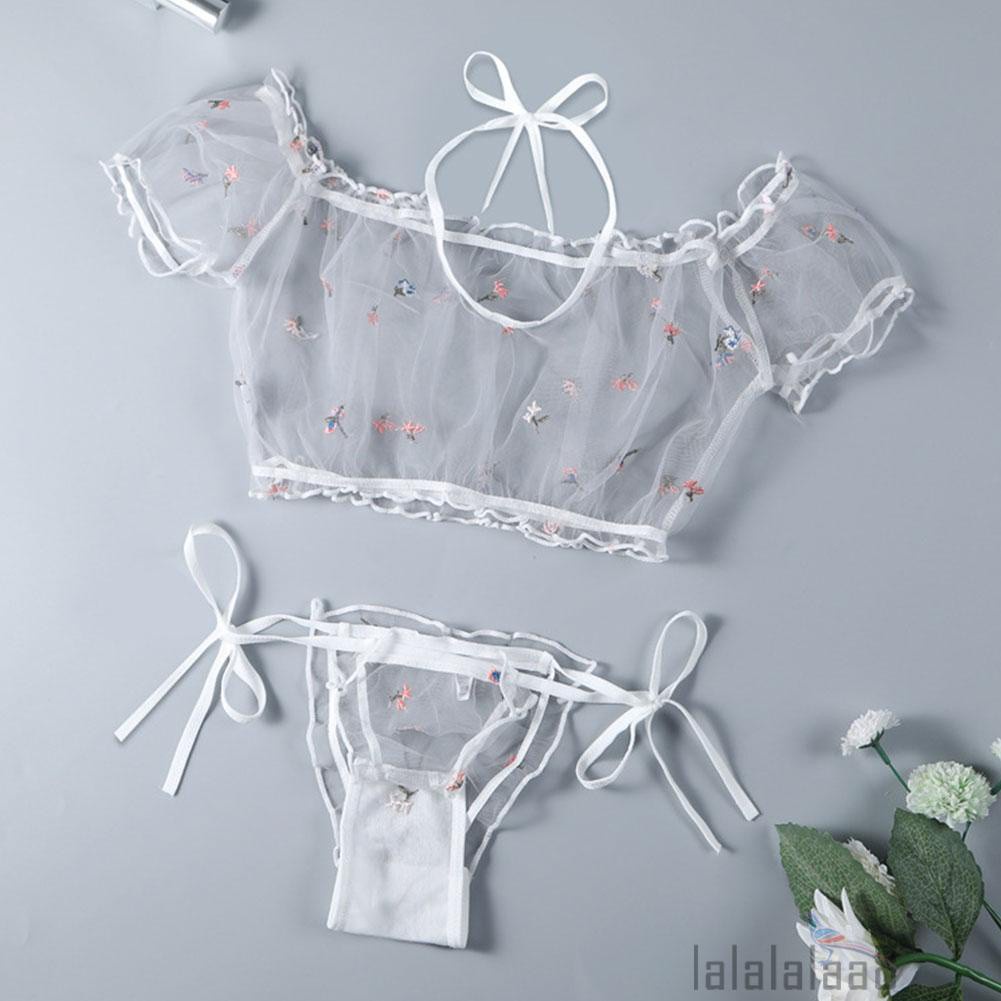 Set Đồ Lót Ren Xuyên Thấu Tay Ngắn Size Xl Laa8-Dz Cho Nữ | BigBuy360 - bigbuy360.vn