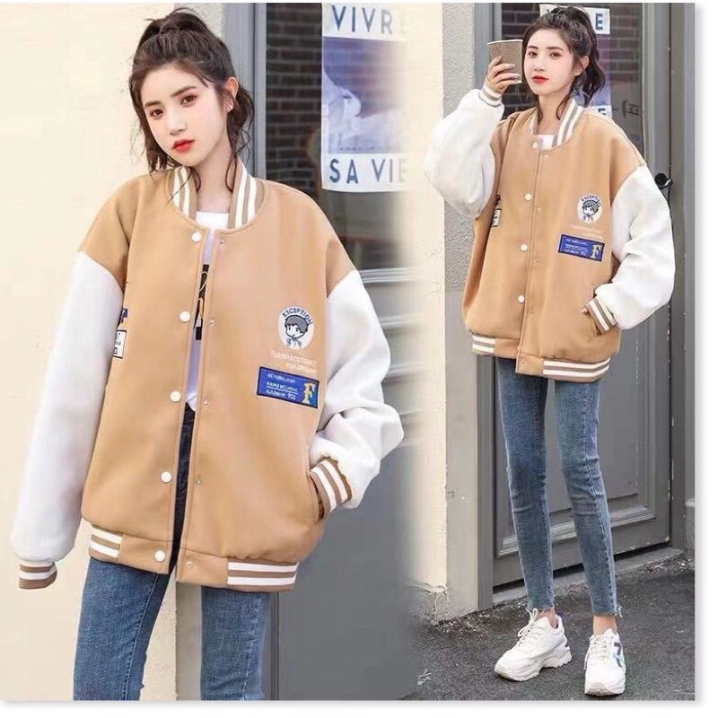 Áo Khoác Nỉ Nam Nữ Unisex - Áo Jacket Bombers Vải Nhung Siêu Hot