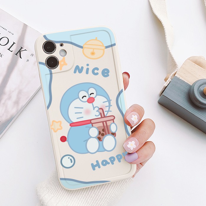 Ốp lưng iphone viền nổi bóng doraemon cute 6plus/6s/6splus/7/7plus/8/8plus/x/xr/xs/11/12/pro/max/plus/promax-Awifi Y2-11