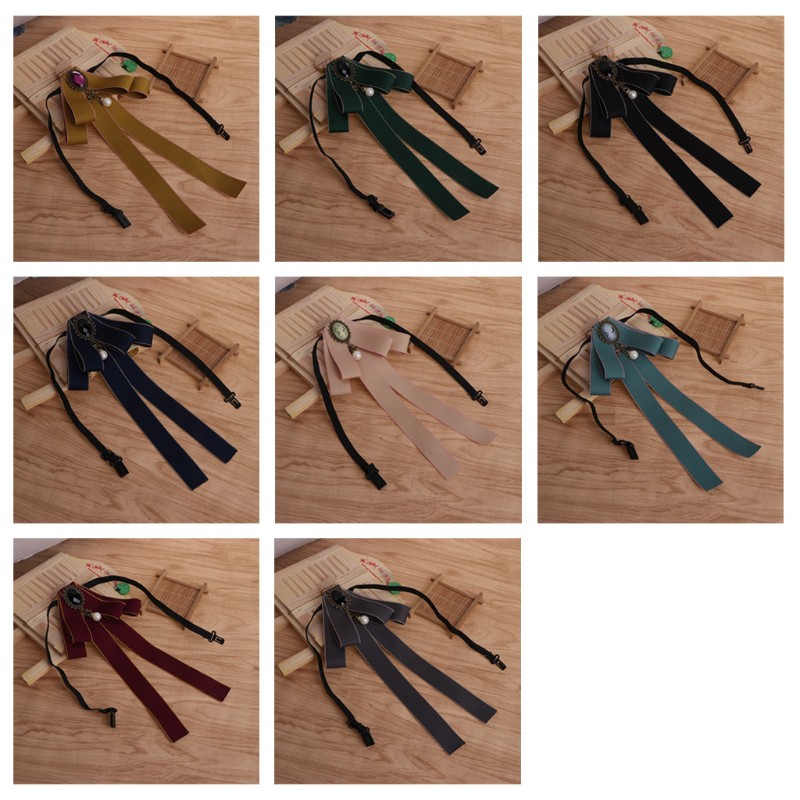 Dây nơ ruy băng đeo cổ kiểu lớn và dài phong cách xinh xắn cho nam và nữ