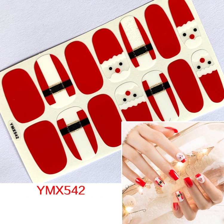 Bộ nail sticker dán móng tay trang trí nghệ thuật 3D dịp Noel giáng sinh xinh xắn YMX532-562 chống thấm nước