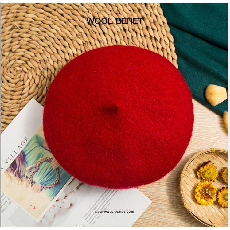 Mũ Nồi Beret dạ HÀNG LOẠI 1 Chỉnh được kích thước các màu