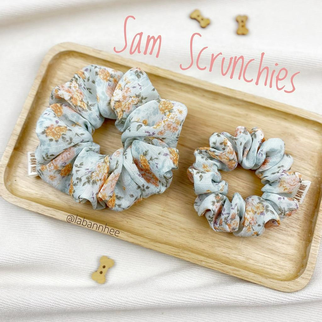 Dây cột tóc scrunchies, dây buộc tóc vải, handmade by LÀ BẠN NHÉ, Sam
