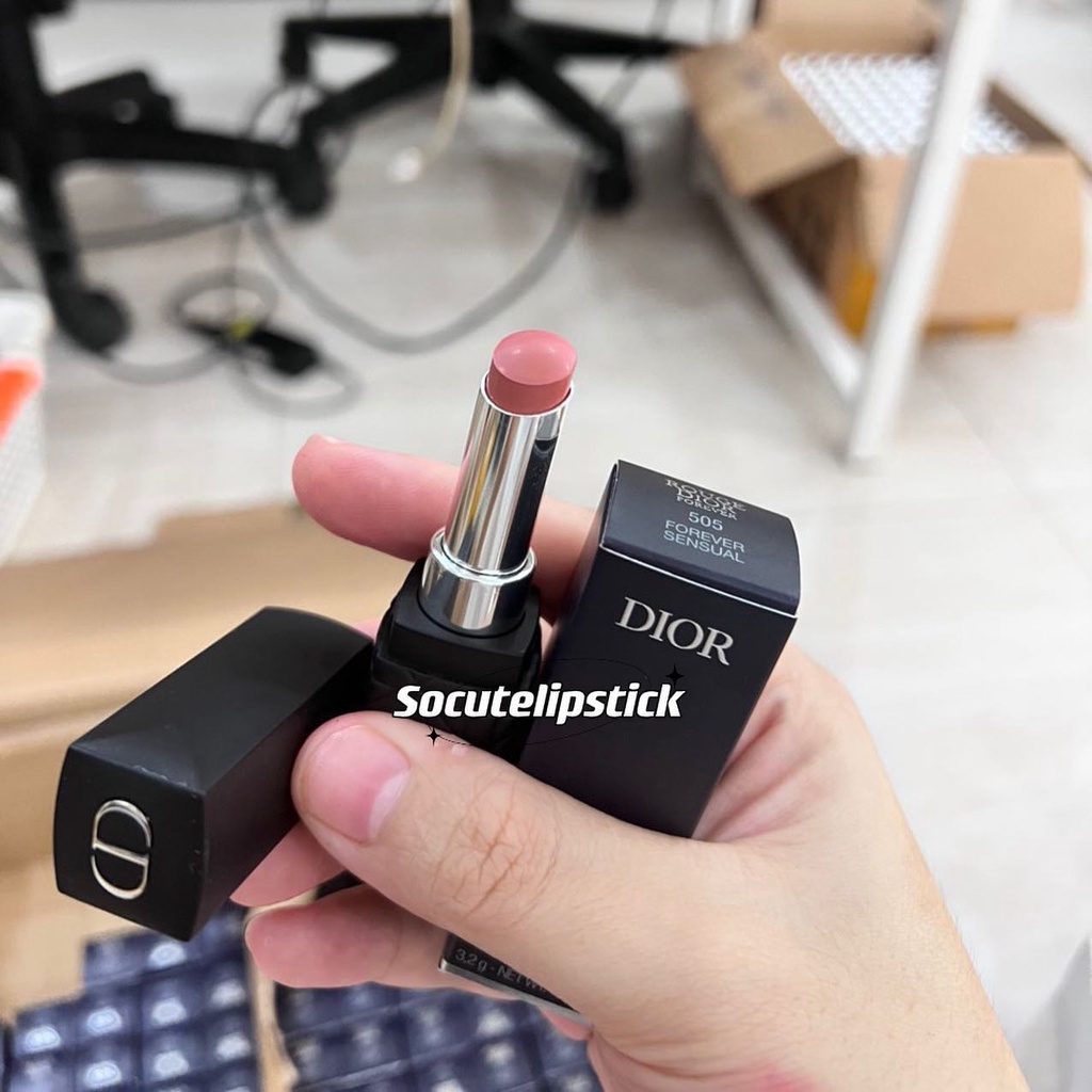Son Diior Rouge Forever Transfer-Proof Lipstick 100-300-720-505 Fullbox Unbox