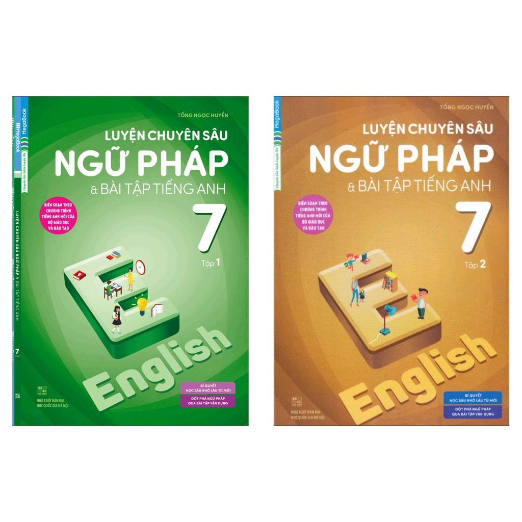 Sách - Combo Luyện Chuyên Sâu Ngữ Pháp Và Bài Tập Tiếng Anh 7 tập 2 + tập 2 (tặng bút) (Chương Trình Mới)