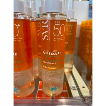 [Nhập khẩu] Chống Nắng Body SVR Eau Solarie SUN SECURE 200ml Dạng Xịt Giúp giữ Ẩm,Dịu Da, Chống Nước, cho mọi loại da