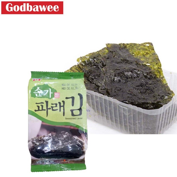 Lốc 3 Gói Rong Biển Ăn Liền Hàn Quốc Godbawee Green Sonka 5gr ( 3hộp x 5gr )