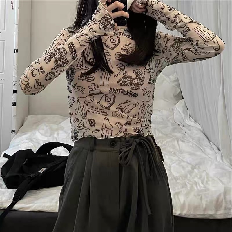 Áo Xuyên Thấu Mặc Lót trong Áo Phông hot trend 2022