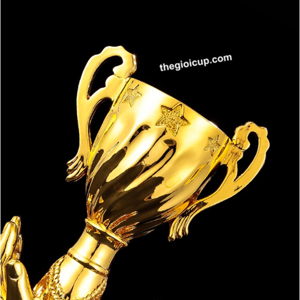 Cúp phun xăm bàn tay vàng, cup tennis vàng bạc đồng