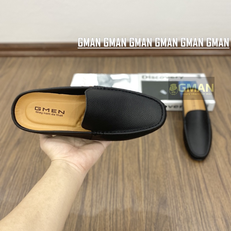 Giày sục nam da thật nguyên tấm 100% đế cao su bảo hành 1 năm TK0101