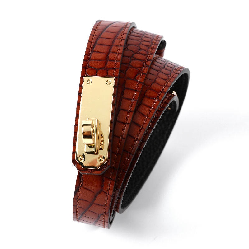 Thắt lưng da phong cách thời trang Âu Mỹ cho nữ