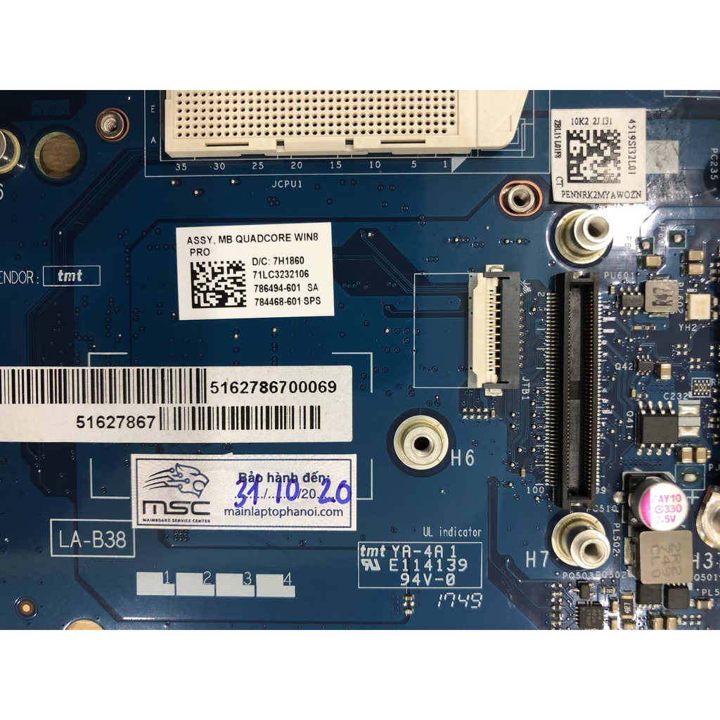 [GIÁ SỐC] Main Laptop HP Zbook 15-G2 (Intel® Core) / ZBL15 LA-B381P / 786494-601 | BigBuy360 - bigbuy360.vn