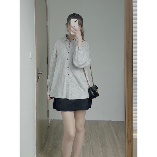 ÁO  SƠMI LINEN DÀI TAY TRƠN