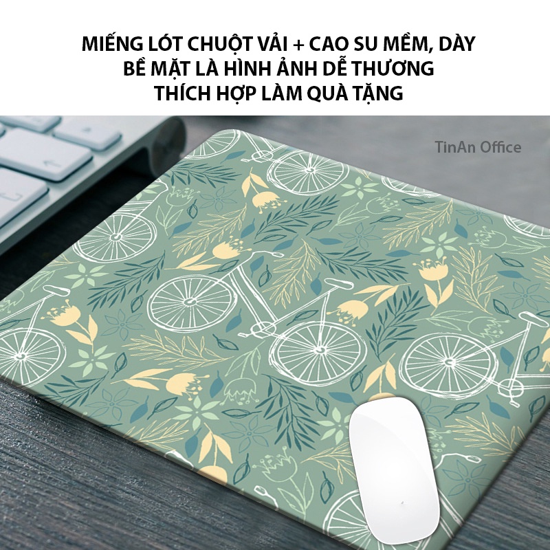 [26 x 21 cm] Miếng Lót Chuột Vải Nhiều Hình, Đế Cao Su Việt Nam Chống Trượt, Mousepad Mềm Dày (Hình Tự Chụp)