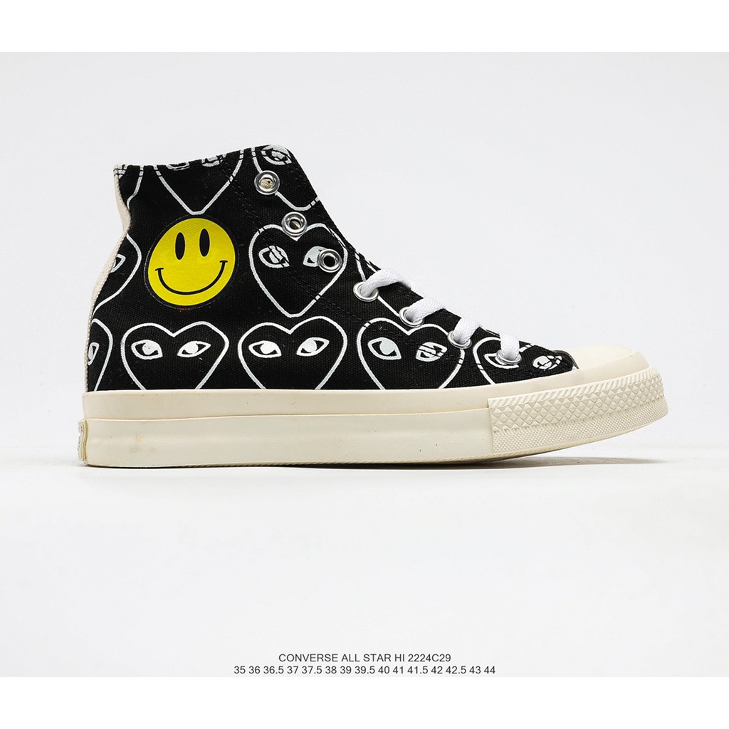Order 2-3 Tuần + Freeship Giày Outlet Store Sneaker _Converse x CDG Play x Smiley 2020 MSP: 2224C2 gaubeostore.shop