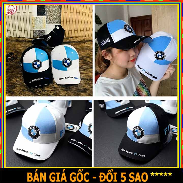 ❤️ GIÁ SỈ ❤️ Nón Kết BMW F1 Thời Trang, Mũ Lưỡi Trai Tem Xe Nhập Khẩu Nam Nữ Gía Rẻ
