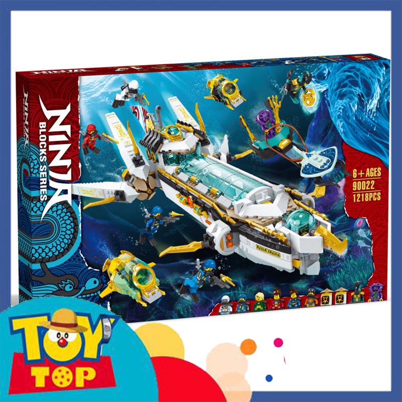 Đồ chơi lắp ráp ninjago tàu lặn ngầm dại dương Hydro Bounty chiến hạm ninja xếp hình ZM 90022 No 60086 mô phỏng 71756