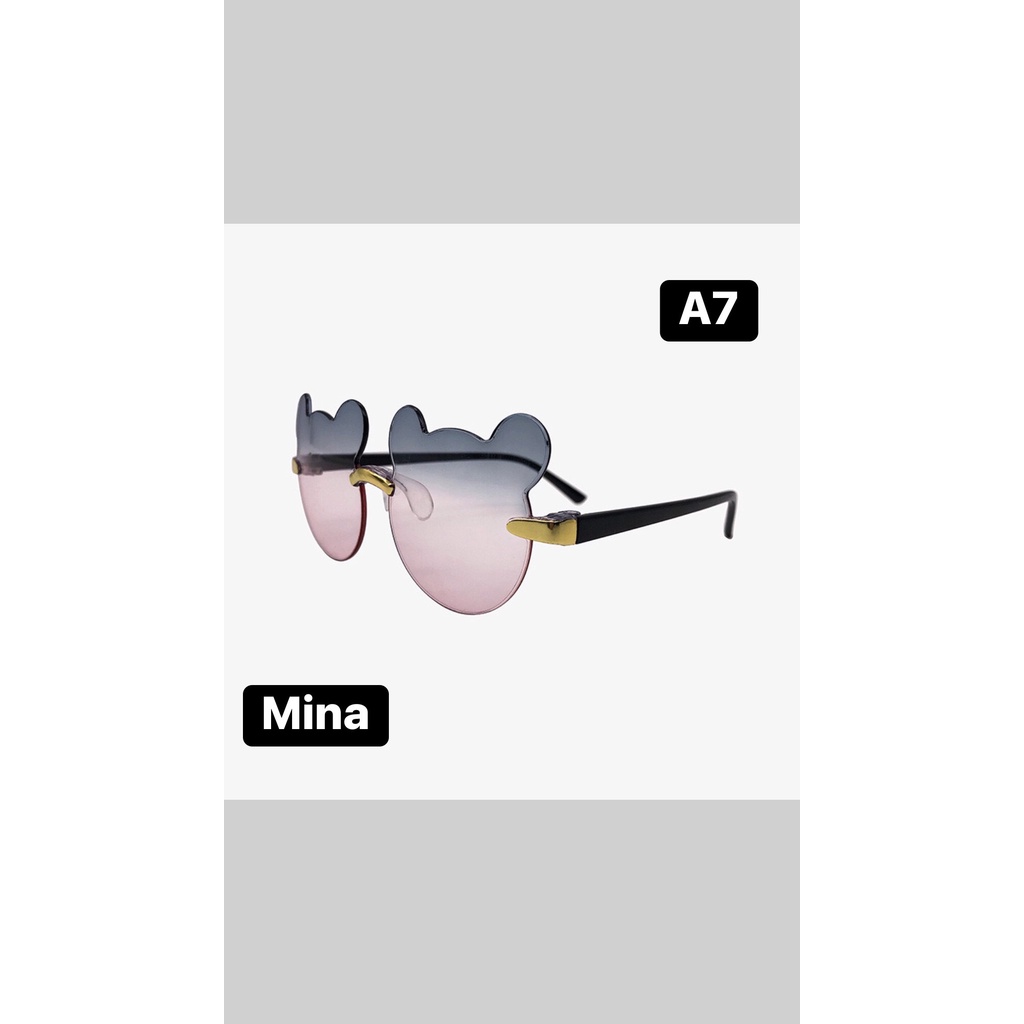 Kính Mát Hình Tai Gấu Dễ Thương Chống Tia Uv Bảo Vệ Mắt Cho Bé