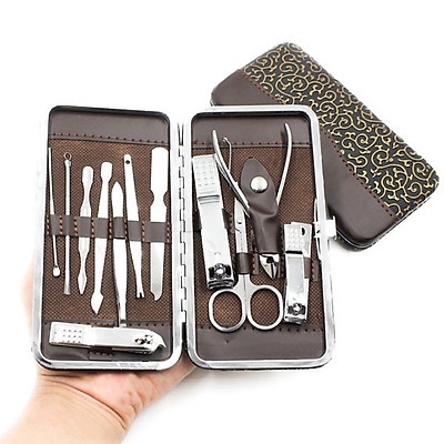 Bộ Dụng Cụ Bấm Móng Tay 12 món - Bộ Cắt, Bấm Dũa Móng Tay - Sét Dụng Cụ Làm Móng Chi Tiết Nail Care Cao Cấp