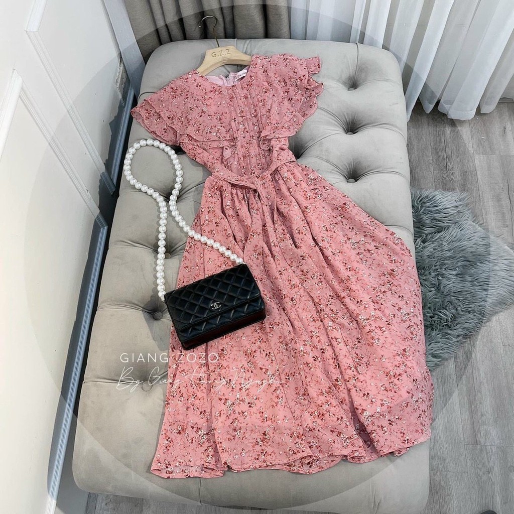 Váy hoa cánh tiên hồng, váy maxi hồng xinh xắn | BigBuy360 - bigbuy360.vn