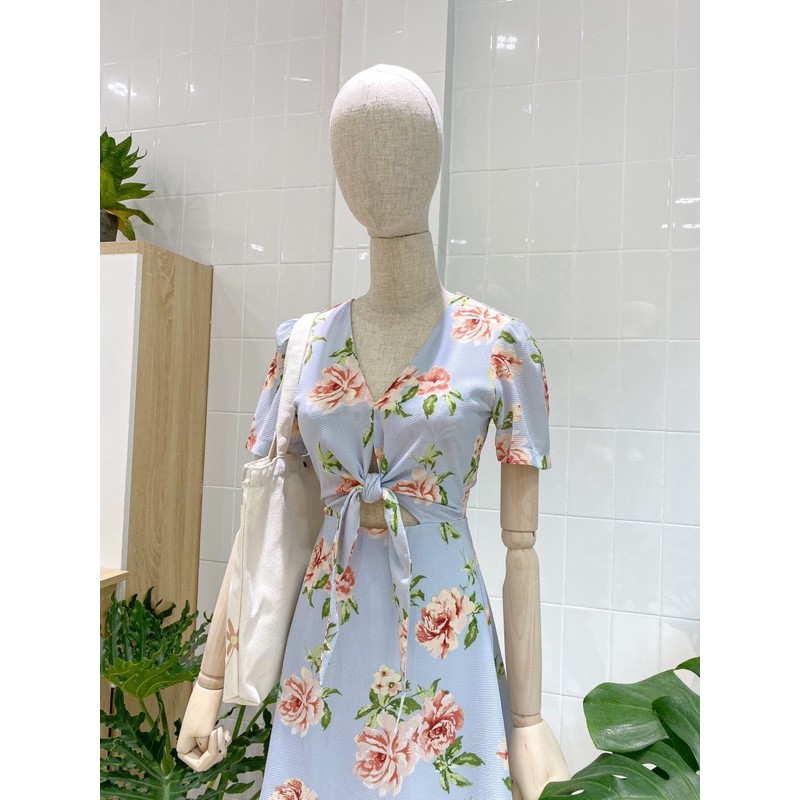 [Mã SKAMA06 giảm 8% tối đa 50K đơn 250K] Đầm Rosa chữ A cột nơ trước ngực | BigBuy360 - bigbuy360.vn