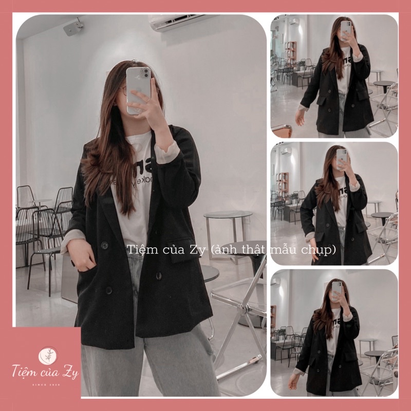 BLAZER ĐEN KOREA 2 lớp [Ảnh thật/video thật 100% kèm Feedback]♥️ | BigBuy360 - bigbuy360.vn