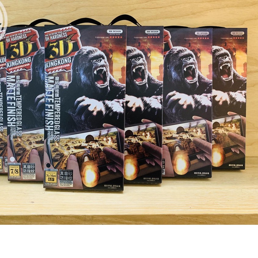 KING KONG WKDán Kính cường lực chống vân tay Full màn hình iPHONE 6 6S 7 8 SE PLUS X XR XS 11 12 13 14 MINI PRO MAX