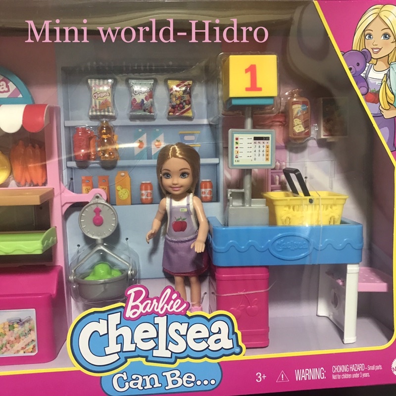 Playsets siêu thị mini búp bê Barbie Chelsea can be anything chính hãng.