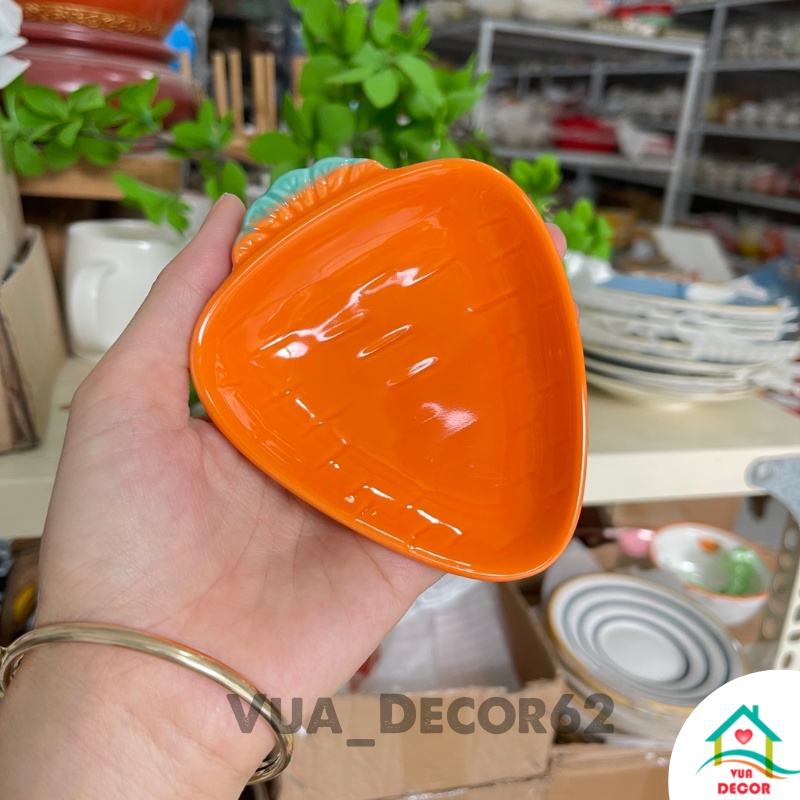 Bát Đĩa Sứ, Bát Ăn Cơm, Chén Dĩa Dễ Thương, Tô Sứ Decor Màu Cam C02
