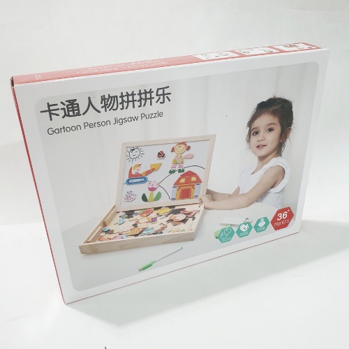 Xếp hình nam châm chủ đề nông trại , lắp ráp trang phục nông trại Gartoon Person kèm bảng 2 mặt , phấn và bút dạ