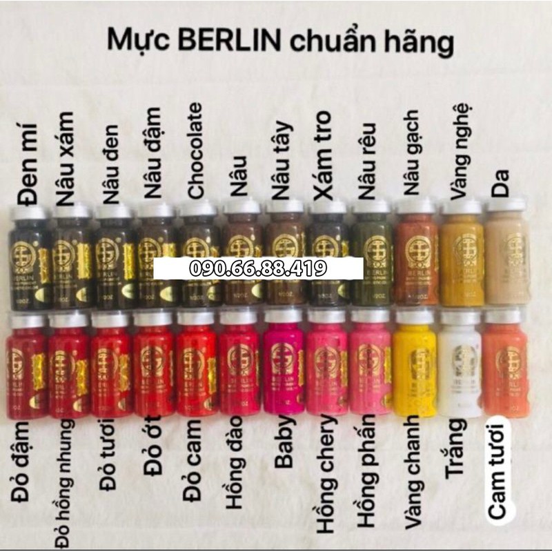 Mực xăm Berlin chính hãng Đức 10ml