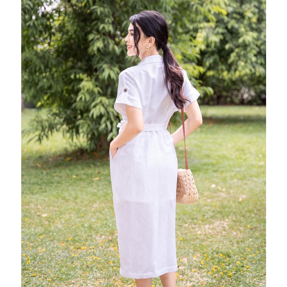 Đầm Evie Emin_Linen trắng