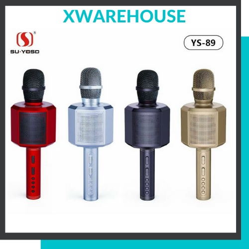 Micro karaoke bluetooth SU-YOSD YS89 chính hãng công suất 15W, mic không dây hát karaoke âm thanh to 2200mah