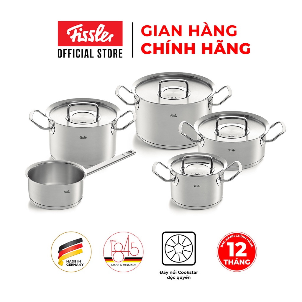 Bộ nồi Fissler OPC2 Original-Profi Collection cao cấp nắp inox, hàng chính hãng 100% sản xuất tại Đức.