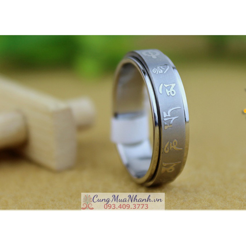 Nhẫn Khắc Thần Chú Om Mani Padme Hum Mantra - NH193