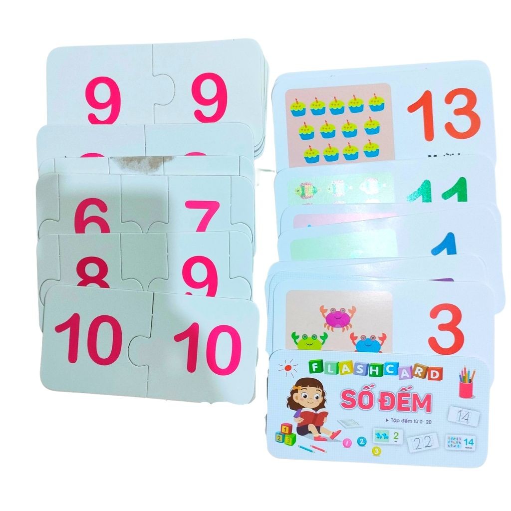 Bộ Thẻ Toán Học Flash Card Dành Cho Bé Giúp Con Nhận Biết Các con số, phép tính nhanh nhất-ALOKIDS TB