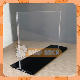 Kệ Menu Mica NGANG A4 Đế Lùa