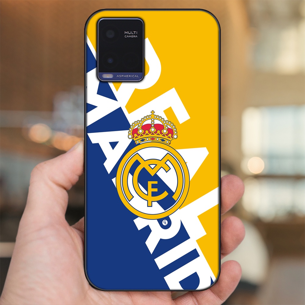 Ốp lưng Vivo Y21 viền đen in hình Real Madrid