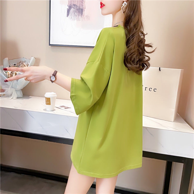 áo phông rộng áo thun nữ tay lỡ dáng dài chất cotton SÀI GÒN loại 1 size đến 70kg | BigBuy360 - bigbuy360.vn